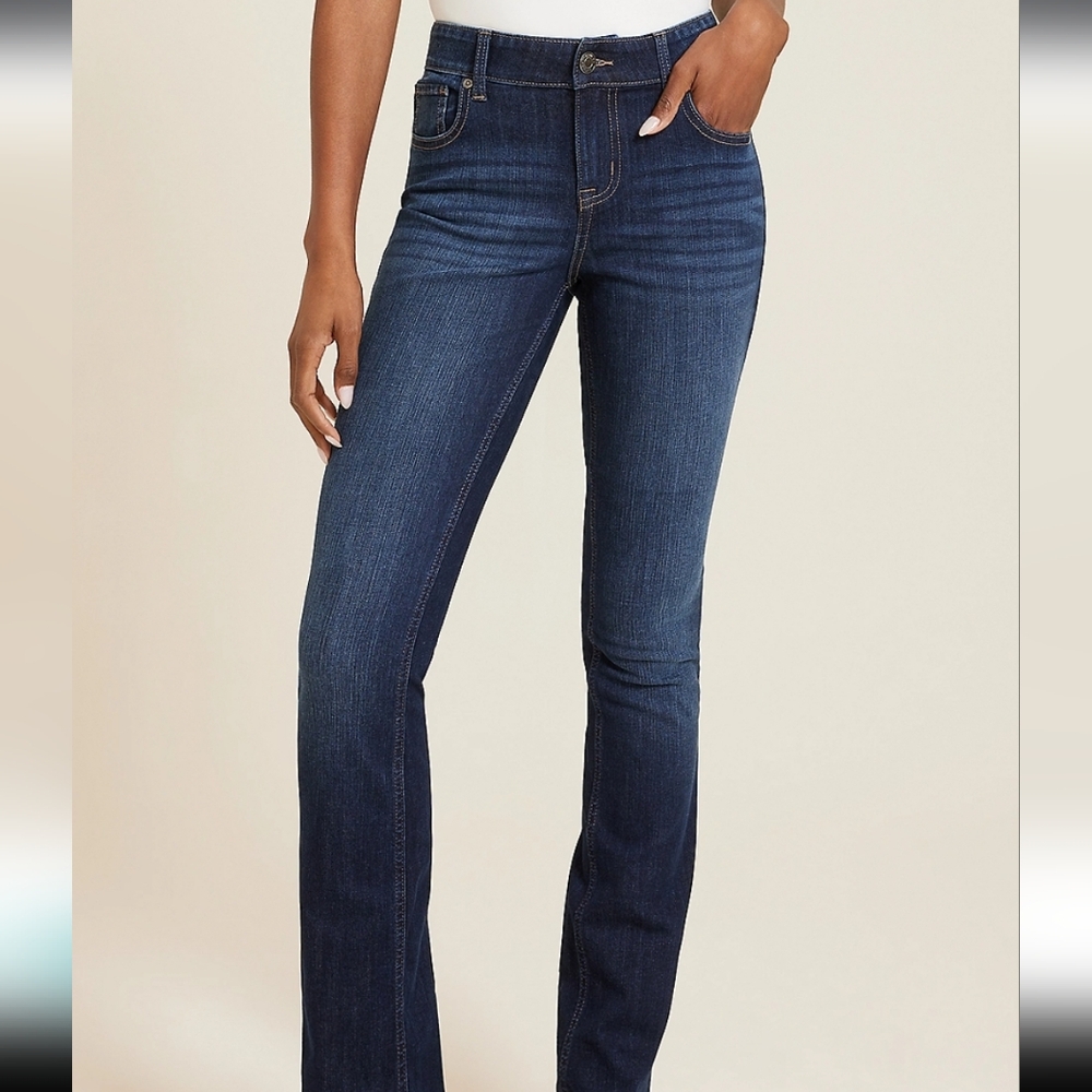 Maurices Dark Blue Straight Leg Jeans Womans Size M